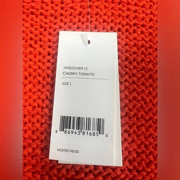 NEW J Brand Orange Cherry Tomato Sleeveless Sweater - Picture 4 of 9